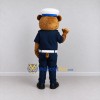 Custom Brown and Navy Blue Sailor Bear Mascot Costume Adult Full Body Suit for Nautical Events Custom Brown and Navy Blue Sailor Bear Mascot Costume Adult Full Body Suit for Nautical Events