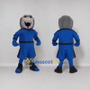 Custom Gray and Blue Shark in Sportswear Mascot Costume Adult Full Body Suit for Sports Events Custom Gray and Blue Shark in Sportswear Mascot Costume Adult Full Body Suit for Sports Events