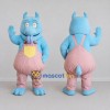 Custom Blue and Pink Rabbit in Overalls Mascot Costume Adult Full Body Suit for Children's Events Custom Blue and Pink Rabbit in Overalls Mascot Costume Adult Full Body Suit for Children's Events
