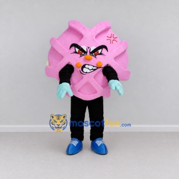 Custom Pink Germ Character Mascot Costume Adult Full Body Suit for Science Events