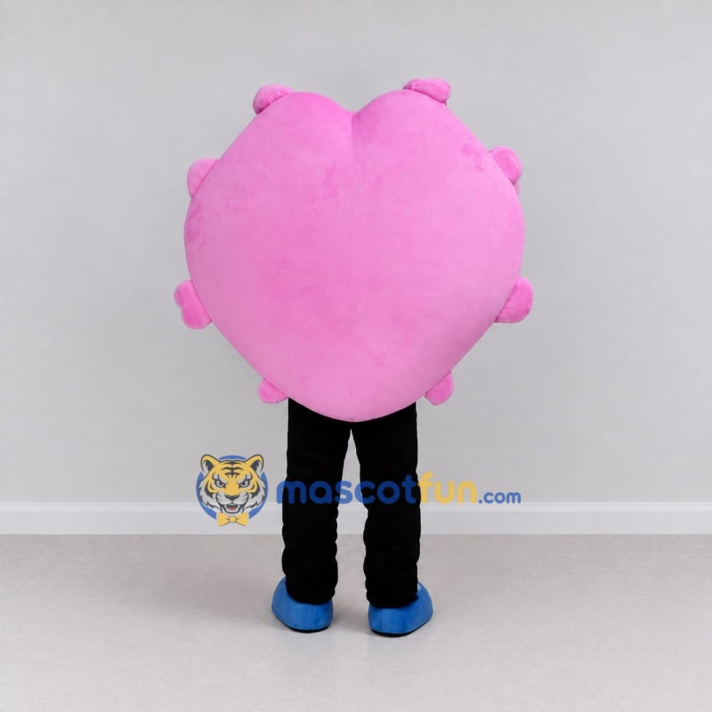Custom Pink Germ Character Mascot Costume Adult Full Body Suit for Science Events Custom Pink Germ Character Mascot Costume Adult Full Body Suit for Science Events
