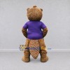 Custom Brown and Purple Beaver in T-Shirt Mascot Costume Adult Full Body Suit for School Events Custom Brown and Purple Beaver in T-Shirt Mascot Costume Adult Full Body Suit for School Events