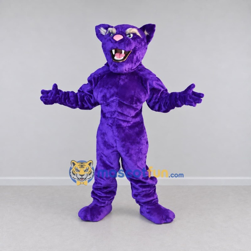 Custom Purple Cat Mascot Costume Adult Full Body Suit for Costume Parties Custom Purple Cat Mascot Costume Adult Full Body Suit for Costume Parties