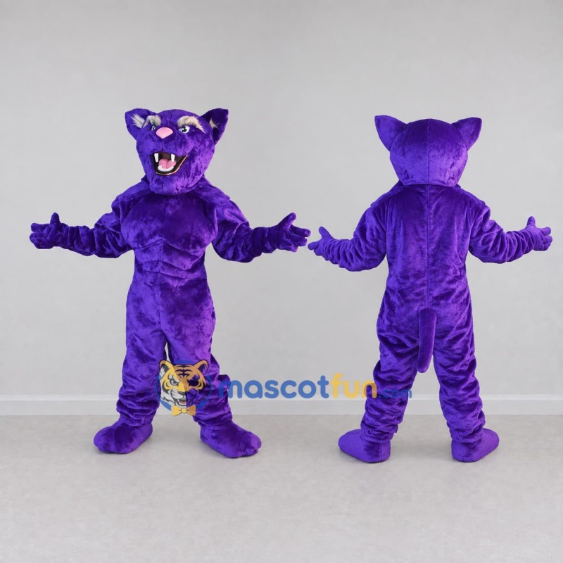 Custom Purple Cat Mascot Costume Adult Full Body Suit for Costume Parties Custom Purple Cat Mascot Costume Adult Full Body Suit for Costume Parties
