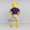 Custom Yellow and Purple Bulldog in Sportswear Mascot Costume Adult Full Body Suit for Sports Events Custom Yellow and Purple Bulldog in Sportswear Mascot Costume Adult Full Body Suit for Sports Events