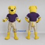 Custom Yellow and Purple Bulldog in Sportswear Mascot Costume Adult Full Body Suit for Sports Events