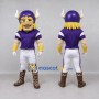 Custom Purple White and Gold Viking Warrior Mascot Costume Adult Full Body Suit for Sports Events