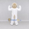 Custom White Tan and Purple Dog Mascot Costume Adult Full Body Suit for Pet Events Custom White Tan and Purple Dog Mascot Costume Adult Full Body Suit for Pet Events