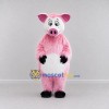 Custom Pink and White Pig Mascot Costume Adult Full Body Suit for Farm Events Custom Pink and White Pig Mascot Costume Adult Full Body Suit for Farm Events