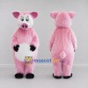 Custom Pink and White Pig Mascot Costume Adult Full Body Suit for Farm Events Custom Pink and White Pig Mascot Costume Adult Full Body Suit for Farm Events