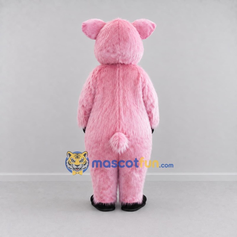 Custom Pink and White Pig Mascot Costume Adult Full Body Suit for Farm Events Custom Pink and White Pig Mascot Costume Adult Full Body Suit for Farm Events