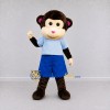 Custom Brown and Blue Monkey in Sportswear Mascot Costume Adult Full Body Suit for Children's Events Custom Brown and Blue Monkey in Sportswear Mascot Costume Adult Full Body Suit for Children's Events