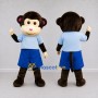 Custom Brown and Blue Monkey in Sportswear Mascot Costume Adult Full Body Suit for Children's Events