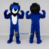 Custom Blue Black and White Lion Mascot Costume Adult Full Body Suit for Sports Events Custom Blue Black and White Lion Mascot Costume Adult Full Body Suit for Sports Events