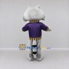 Custom Gray and Purple Raccoon in Sweater Mascot Costume Adult Full Body Suit for Woodland Events Custom Gray and Purple Raccoon in Sweater Mascot Costume Adult Full Body Suit for Woodland Events