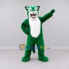 Custom Green and White Big Cat Mascot Costume Adult Full Body Suit for Sports Events Custom Green and White Big Cat Mascot Costume Adult Full Body Suit for Sports Events