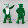Custom Green and White Big Cat Mascot Costume Adult Full Body Suit for Sports Events
