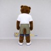 Custom Brown and White Rodent in T-Shirt Mascot Costume Adult Full Body Suit for School Events Custom Brown and White Rodent in T-Shirt Mascot Costume Adult Full Body Suit for School Events