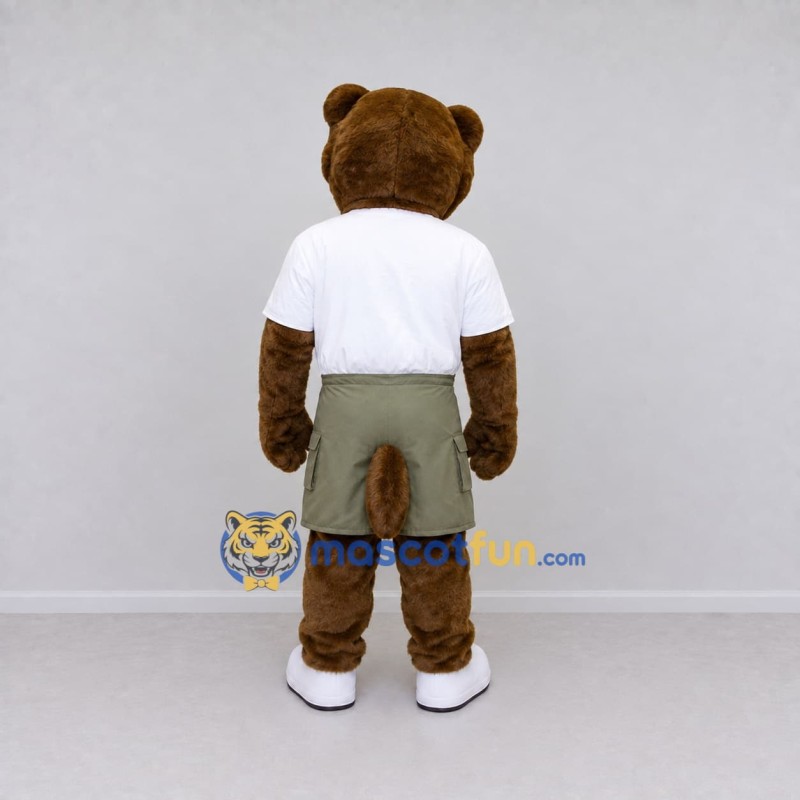 Custom Brown and White Rodent in T-Shirt Mascot Costume Adult Full Body Suit for School Events Custom Brown and White Rodent in T-Shirt Mascot Costume Adult Full Body Suit for School Events