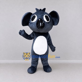 Custom Dark Gray and White Koala Mascot Costume Adult Full Body Suit for Wildlife Events