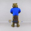 Custom Brown and Blue Beaver in Polo Shirt Mascot Costume Adult Full Body Suit for School Events Custom Brown and Blue Beaver in Polo Shirt Mascot Costume Adult Full Body Suit for School Events