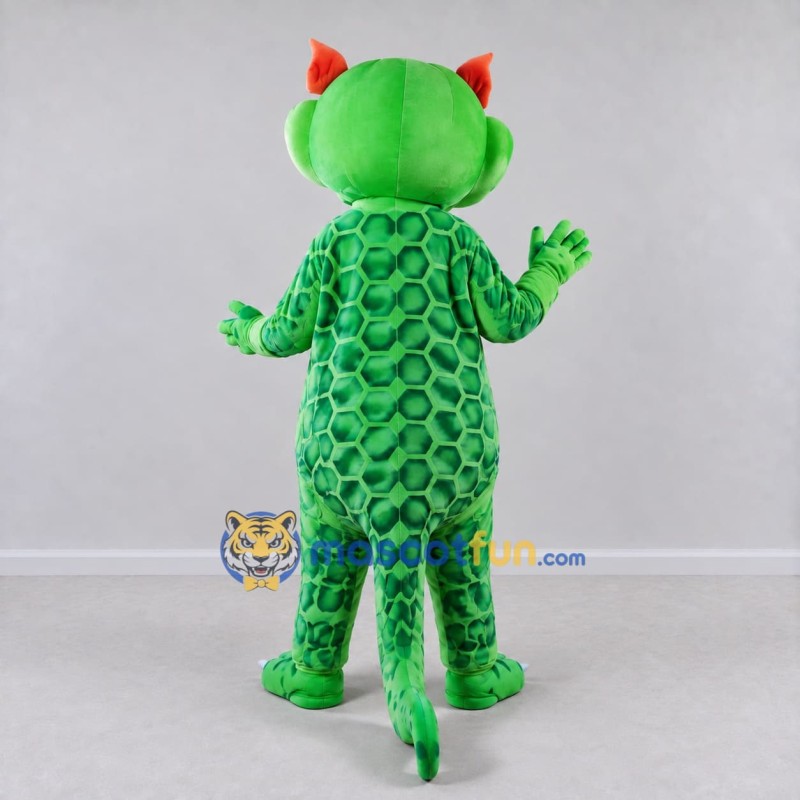 Custom Green and Orange Dragon Mascot Costume Adult Full Body Suit for Festival Events Custom Green and Orange Dragon Mascot Costume Adult Full Body Suit for Festival Events
