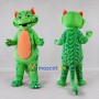 Custom Green and Orange Dragon Mascot Costume Adult Full Body Suit for Festival Events