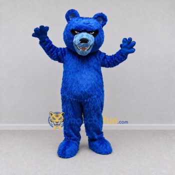 Custom Blue Bear Mascot Costume Adult Full Body Suit for Sports Events Custom Blue Bear Mascot Costume Adult Full Body Suit for Sports Events