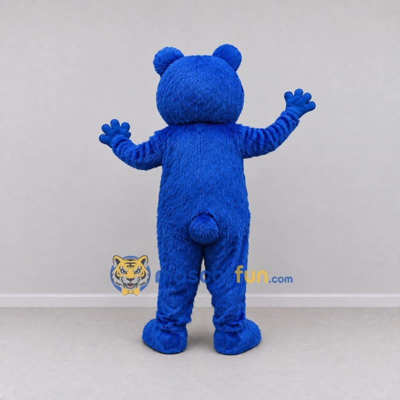 Custom Blue Bear Mascot Costume Adult Full Body Suit for Sports Events Custom Blue Bear Mascot Costume Adult Full Body Suit for Sports Events