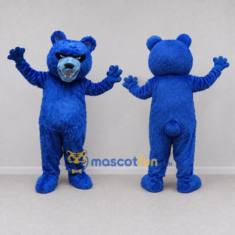 Custom Blue Bear Mascot Costume Adult Full Body Suit for Sports Events Custom Blue Bear Mascot Costume Adult Full Body Suit for Sports Events
