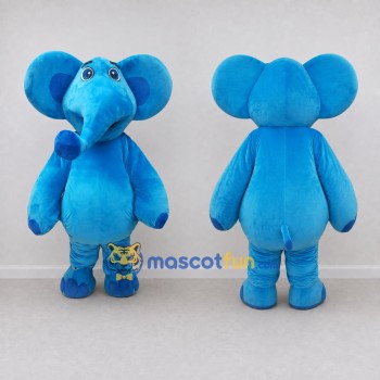 Custom Blue Elephant Mascot Costume Adult Full Body Suit for Children's Events