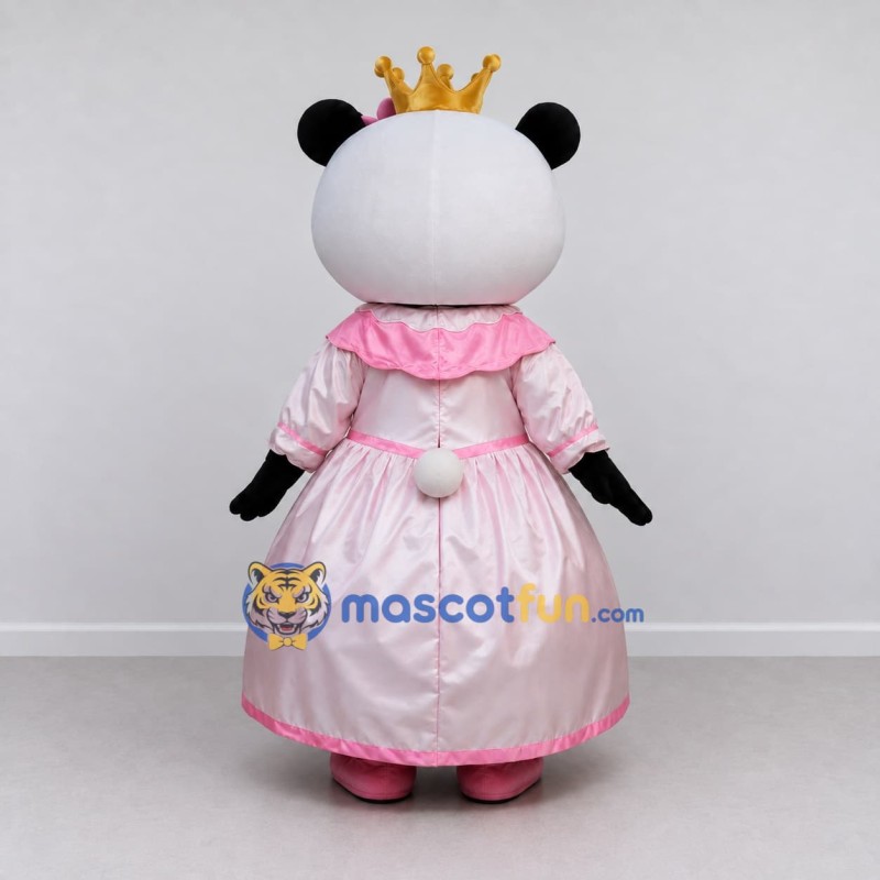 Custom Black White and Pink Panda Princess Mascot Costume Adult Full Body Suit for Children's Parties Custom Black White and Pink Panda Princess Mascot Costume Adult Full Body Suit for Children's Parties