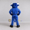 Custom Blue and White Bull in Sportswear Mascot Costume Adult Full Body Suit for Sports Events Custom Blue and White Bull in Sportswear Mascot Costume Adult Full Body Suit for Sports Events
