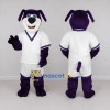 Custom Purple and White Dog in Sportswear Mascot Costume Adult Full Body Suit for Sports Events Custom Purple and White Dog in Sportswear Mascot Costume Adult Full Body Suit for Sports Events