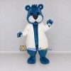 Custom Blue and White Bear in Lab Coat Mascot Costume Adult Full Body Suit for Science Events Custom Blue and White Bear in Lab Coat Mascot Costume Adult Full Body Suit for Science Events