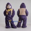 Custom Purple and Yellow Gorilla in Vest Mascot Costume Adult Full Body Suit for Party Events