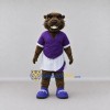 Custom Brown and Purple Beaver in Sportswear Mascot Costume Adult Full Body Suit for Sports Events Custom Brown and Purple Beaver in Sportswear Mascot Costume Adult Full Body Suit for Sports Events