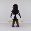 Custom Brown and Purple Beaver in Sportswear Mascot Costume Adult Full Body Suit for Sports Events Custom Brown and Purple Beaver in Sportswear Mascot Costume Adult Full Body Suit for Sports Events