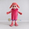 Custom Pink Poodle in Dress Mascot Costume Adult Full Body Suit for Pet Events Custom Pink Poodle in Dress Mascot Costume Adult Full Body Suit for Pet Events
