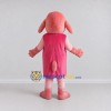 Custom Pink Poodle in Dress Mascot Costume Adult Full Body Suit for Pet Events Custom Pink Poodle in Dress Mascot Costume Adult Full Body Suit for Pet Events