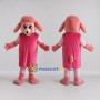Custom Pink Poodle in Dress Mascot Costume Adult Full Body Suit for Pet Events