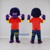 Custom Purple and Red Monkey in T-Shirt Mascot Costume Adult Full Body Suit for Children's Events Custom Purple and Red Monkey in T-Shirt Mascot Costume Adult Full Body Suit for Children's Events