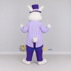 Custom White Pink and Purple Easter Rabbit Mascot Costume Adult Full Body Suit for Easter Events Custom White Pink and Purple Easter Rabbit Mascot Costume Adult Full Body Suit for Easter Events