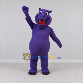 Custom Purple Hippopotamus Mascot Costume Adult Full Body Suit for Wildlife Events Custom Purple Hippopotamus Mascot Costume Adult Full Body Suit for Wildlife Events
