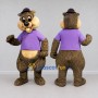 Custom Brown and Purple Hamster in T-Shirt Mascot Costume Adult Full Body Suit for Children's Events