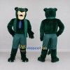 Custom Green and Blue Big Cat with Tie Mascot Costume Adult Full Body Suit for Sports Events Custom Green and Blue Big Cat with Tie Mascot Costume Adult Full Body Suit for Sports Events