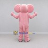 Custom Pink and White Elephant Mascot Costume Adult Full Body Suit for Children's Events