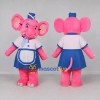 Custom Pink Blue and White Elephant in Uniform Mascot Costume Adult Full Body Suit for Children's Events Custom Pink Blue and White Elephant in Uniform Mascot Costume Adult Full Body Suit for Children's Events