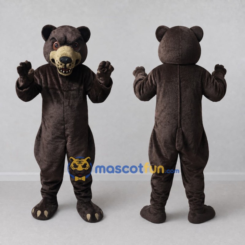 Custom Brown Bear Mascot Costume Adult Full Body Suit for Wildlife Events Custom Brown Bear Mascot Costume Adult Full Body Suit for Wildlife Events
