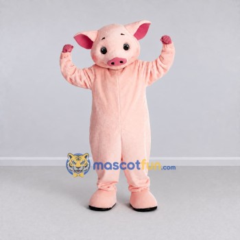 Custom Pink Pig Mascot Costume Adult Full Body Suit for Farm Events Custom Pink Pig Mascot Costume Adult Full Body Suit for Farm Events